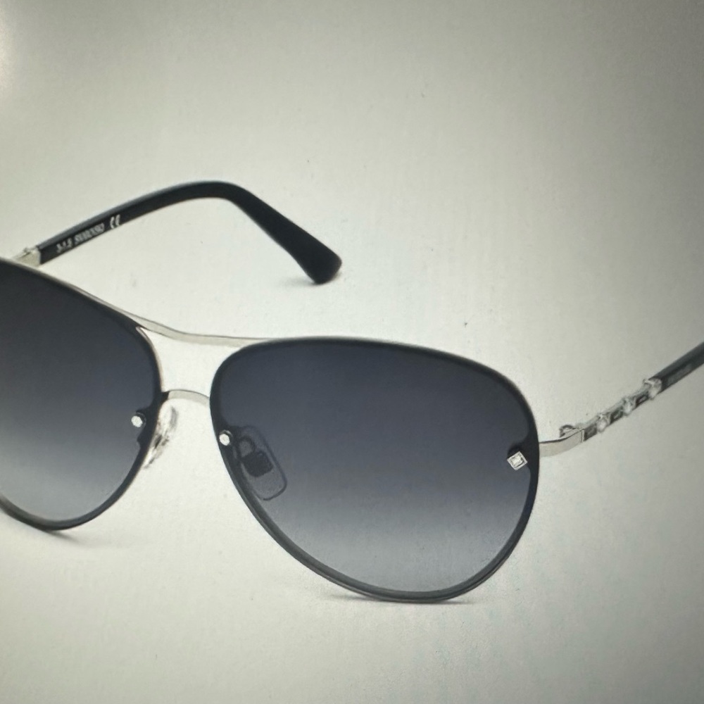 Swarovski ~Fascinatione Black Sunglasses~SW118 17B 135.3~aviator style.